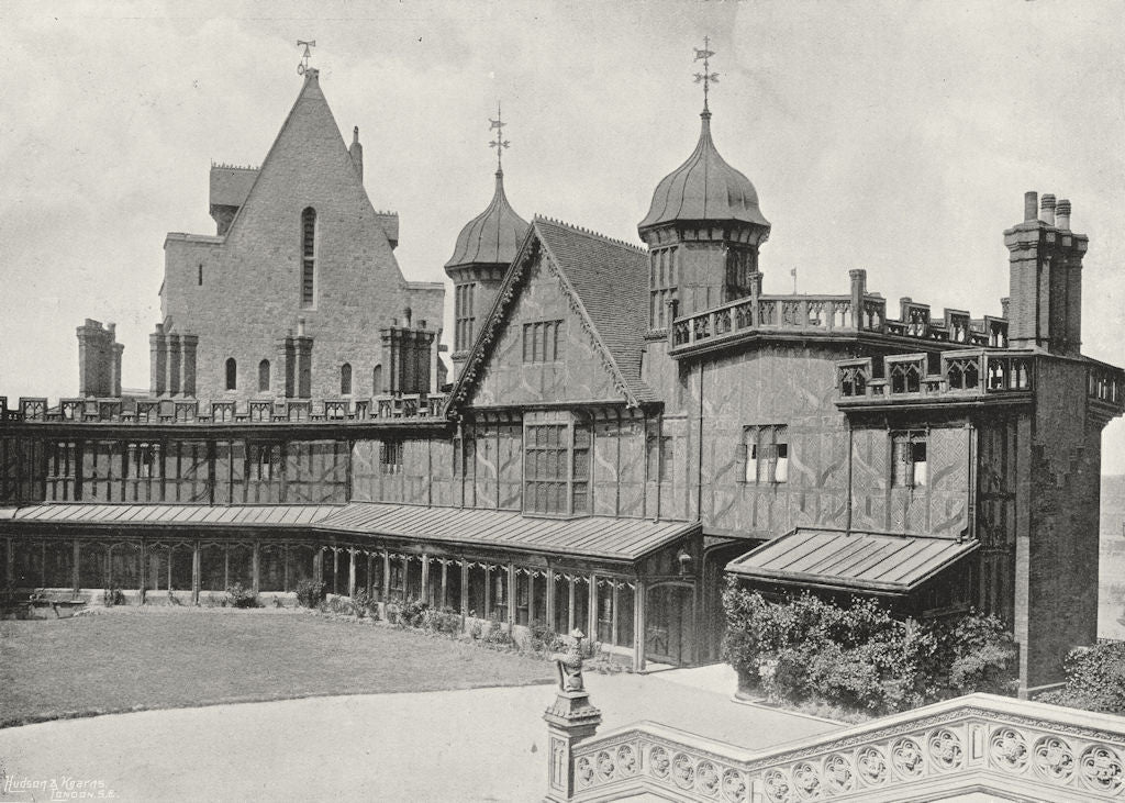 WINDSOR. Horseshoe Cloisters 1897 old antique vintage print picture